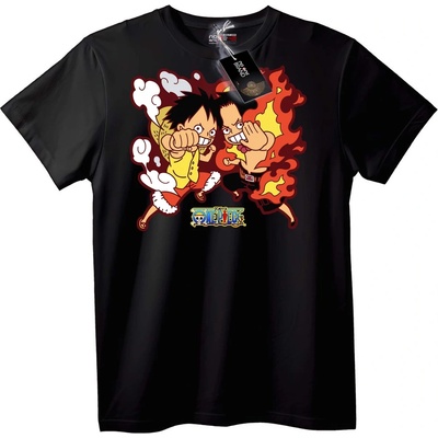 NOONEBRAND Тениска One Piece Луфи и Ace - S, Black