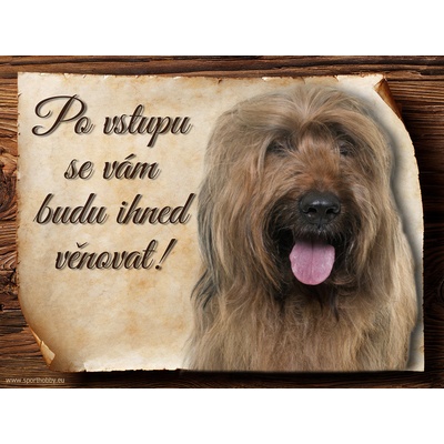 Sport hobby Cedulka Briard II Po vstupu CP418 20 x 15 cm