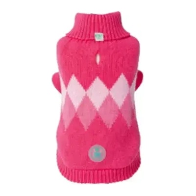 FREEDOG Розов пуловер за куче Pink Rhombus Sweater