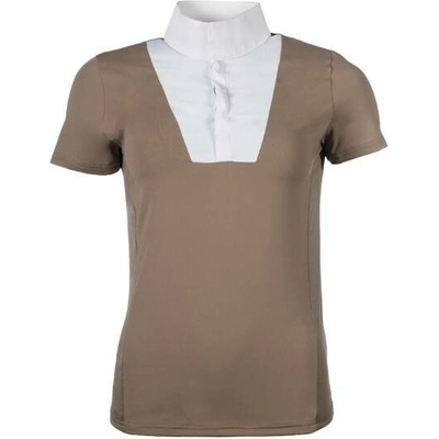 HKM Dámské závodní tričko Virginia s krátkým rukávem taupe – Sleviste.cz