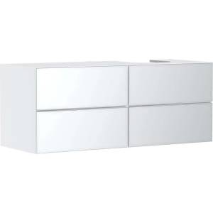 Hansgrohe Xevolos E - Шкафче за умивалник 137x56x55 см, 4 чекмеджета, матово бяло/металично бяло 54239320 (54239320)