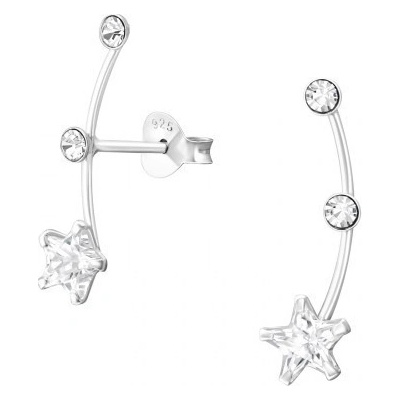 All4Silver strieborné náušnice hviezda A4S37938