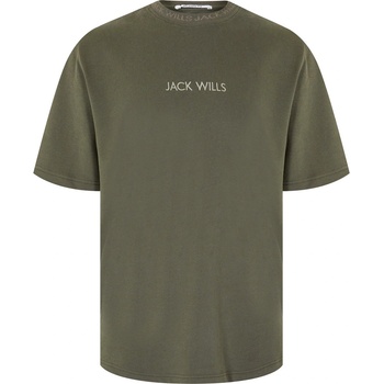 Image 1 of Jack Wills Мъжка тениска Jack Wills Jacquard T-Shirt Mens - Leaf