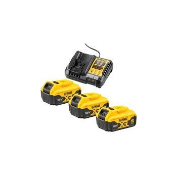DEWALT Стартов комплект зарядно устройство + 3 батерии 18V 5.0Ah DCB1104P3 (DCB1104P3)