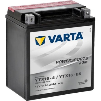 Image 1 of VARTA 14Ah left+ YTX16-4/YTX16-BS (514 902 021)