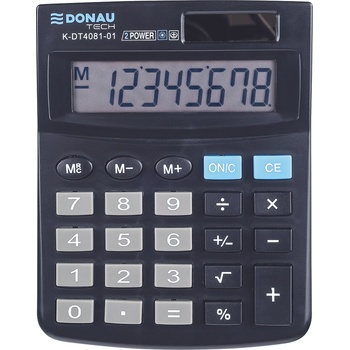 Image 1 of DONAU Настолен калкулатор Donau Tech, 8 разряда, черен (30611-А)
