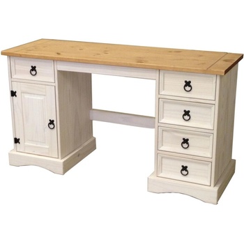 IDEA nábytok Písací stôl CORONA biely vosk 16334B