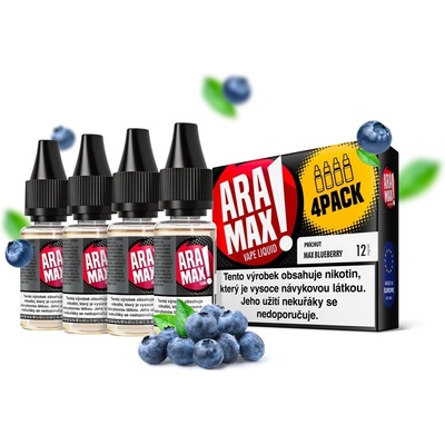 Aramax 4Pack Max Blueberry 4 x 10 ml 3 mg