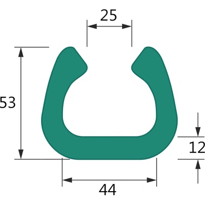10 ks - Penový polyetylén Profil U FIX 45 (1ks=2bm)