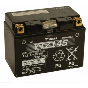 YUASA AGM 12V 11.2Ah left+ YTZ14S