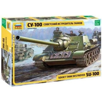 Zvezda Model Kit tank 3688 Soviet S.P.Gun SU 100 new molds 1:35