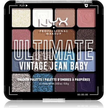 NYX Cosmetics Ultimate Shadow Palette сенки за очи цвят Vintage Jean Baby 16 бр