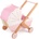 Bigjigs Дървена количка за кукли 3 в 1 Bigjigs - Розова (T0213)
