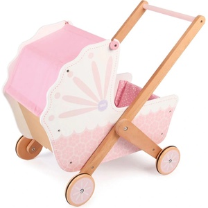 Bigjigs Дървена количка за кукли 3 в 1 Bigjigs - Розова (T0213) - baby