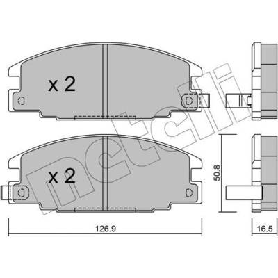 Sada brzdových destiček, kotoučová brzda METELLI 22-0244-0