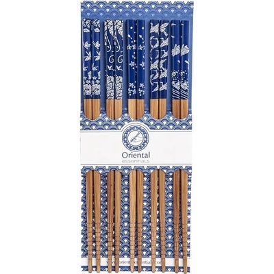 Emro Aziatica Jedálne paličky 25 cm Blue pattern 5 párov