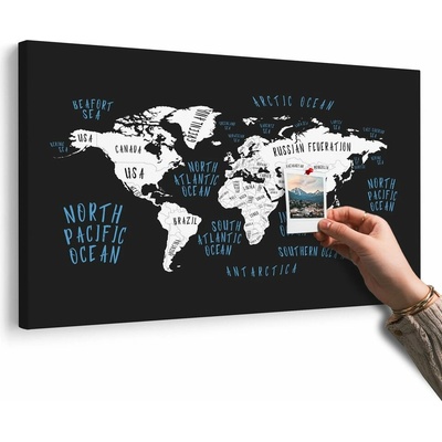 Obraz na korku mapa sveta v modernom prevedení