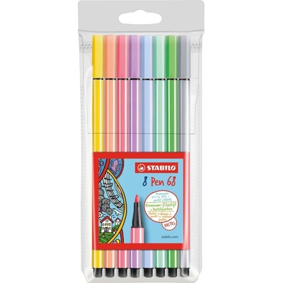 Stabilo Pen 68 Pastel pouzdro 8 barev