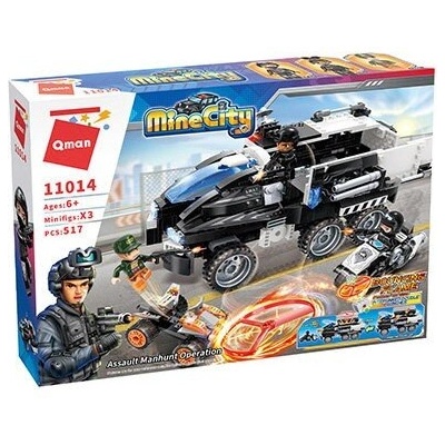 Qman Конструктор, Qman, Полицейски спасителен автомобил, 517 части (Q11014)