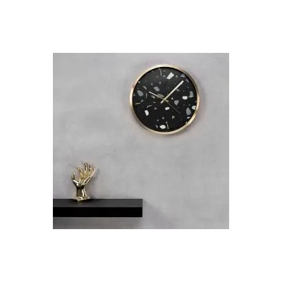 Sentio Стенен часовник Terazzo Black Al