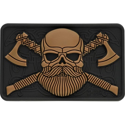 Nášivka M-Tac Bearded Skull 3D - coyote