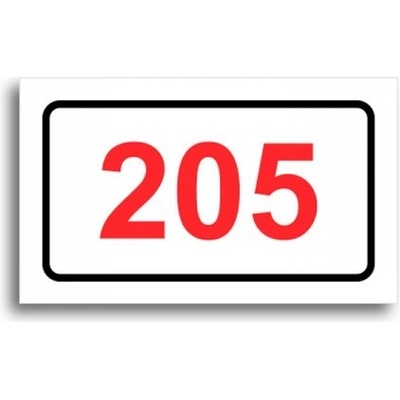 ACCEPT Číslo na dveře - typ 01 (50x30mm) - bílá tabulka - barevný tisk