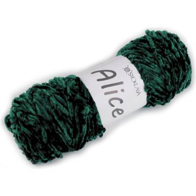 Pletací žinylková příze Alice 100 g Varianta: 9 zelená tmavá, Balení: 1 ks 57855/147357/266881