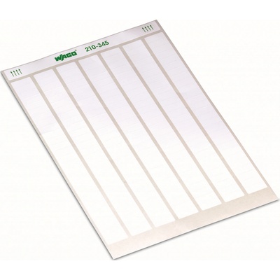 WAGO Etikety 210-345 pro laserové tiskárny trvale lepící popisová plocha 9,5x25mm bílá bez potisku sada = arch 175 štítků 210-345