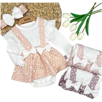 Myrat Baby Рокля- боди цвят сьомга + лента за глава