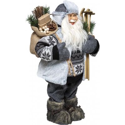 Atmosphera Figurka Santy s lyžemi 45 cm