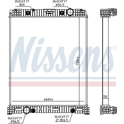 NISSENS 67174 Chladič, chlazení motoru (67174)