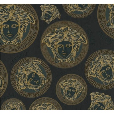 Tapeta Marburg vinylová na vliesu černá omyvatelná 53x1005 cm