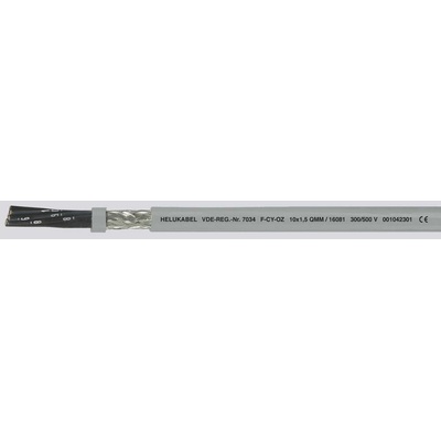 Helu F-CY-OZ 16559-500 riadiaci kábel 3 x 0.75 mm² 500m sivá