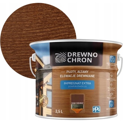Impregnát na dřevo Drewnochron Extra Tmavý dub 2,5 l