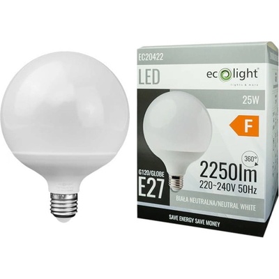 ECO LIGHT LED žiarovka G120 E27 25W neutrálna biela