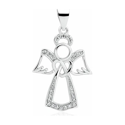 Olivie Strieborný prívesok Anjel so zirkónmi 2285