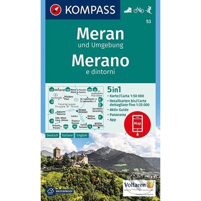 53 Merano a okolí - turistická mapa 1:50t.