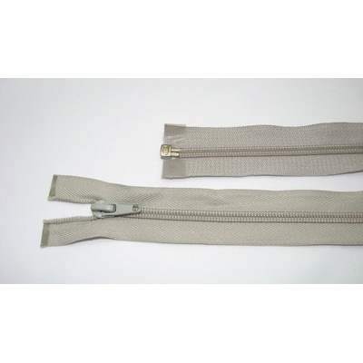 Zips špirála deliteľný 5mm - dĺžka 35cm, farba svetlo šedá