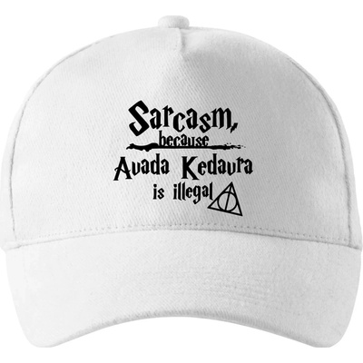Harry Sarcasm because Avada Kedavra is illegal so zahnutým šiltom a látkovou sponou Biela