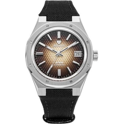 Nivada Grenchen F77 Brown Smoked Date 69002A77 Canvas Velcro Strap