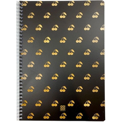 Lizzy Card - Тетрадка А4 със спирала, 70 листа, редове Cornell Cherry Gold