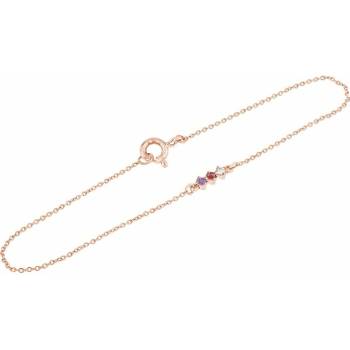 Eppi Minimalistický náramok s drahokamami podľa vášho výberu Ruby BR43892