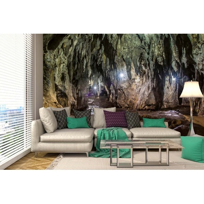 DIMEX ART Самозалепваща се флизелинова фототапета осветена пещера 375 x 250 см