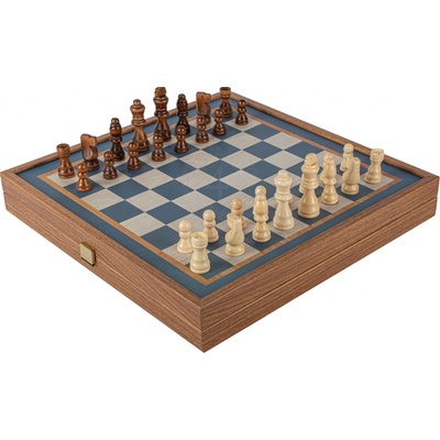 Manopoulos Šachy a Vrhcáby Tyrkys, souprava 2v1 velikost 41x41cm