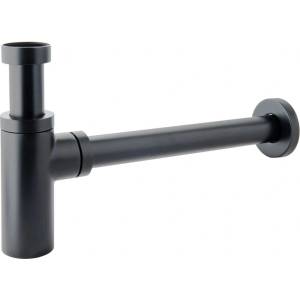 FDesign Kleome цилиндричен матово черен естетичен сифон за умивалник (FD7-203-22)