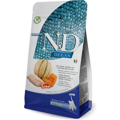 N&D Kitten OCEAN Pumpkin GF Cod Shrimp & Cantaloupe Melon 300 g