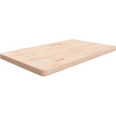 vidaXL Плот за баня 100x60x4 см необработено масивно дърво (342952)