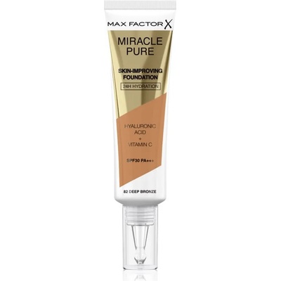 MAX Factor Miracle Pure Skin дълготраен фон дьо тен SPF 30 цвят 82 Deep Bronze 30ml