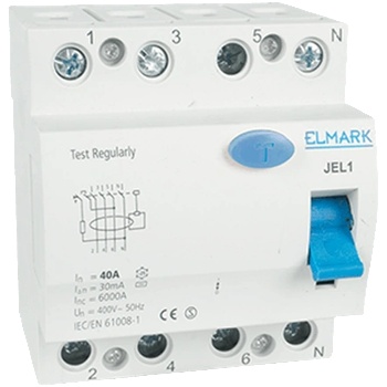 ELMARK ДЕФЕКТНОТОКОВa ЗАЩИТa jel1 6ka 4p 80a/300ma (40483)