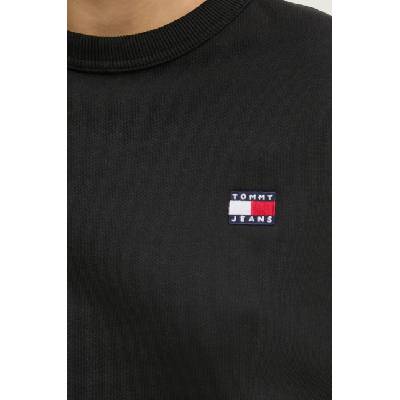 Tommy Hilfiger Памучен суичър Tommy Jeans в черно с изчистен дизайн DW0DW19408 (DW0DW19408)